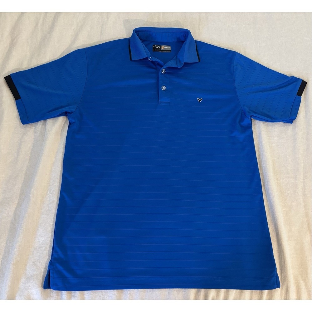Callaway Golf Polo Shirt Opti Dri Polo Blue Men's Short Sleeve Size S‎